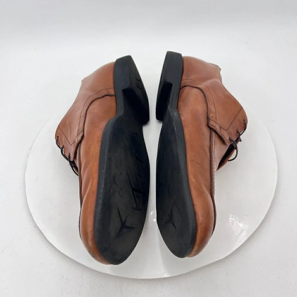 Allen Edmonds Tribeca Men Size 9D Brown Walnut Leather Derby Dress Shoes